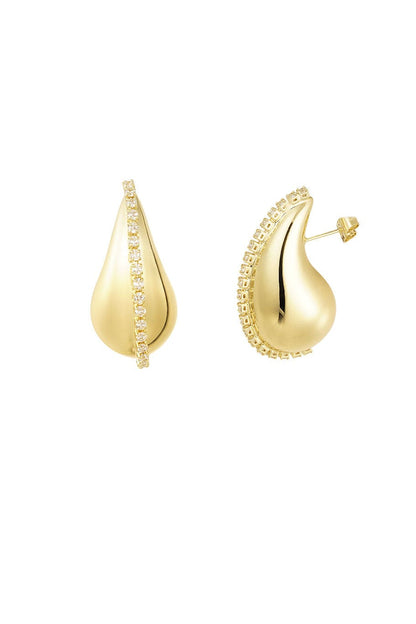 MEA NANI JEWELLERY Øredobber RIVIERA RADIANCE DRÅPEØREDOBBER - GULLBELAGT (14k)