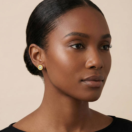 MEA NANI JEWELLERY Øredobber ROMA GOLD STUDS  – 18K gullbelagt