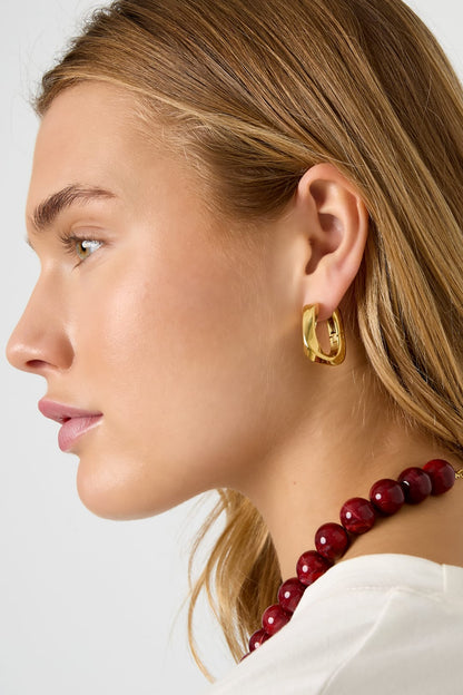 MEA NANI JEWELLERY øredobber SENNA HOOPS – 14K Gullbelagt