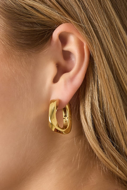 MEA NANI JEWELLERY øredobber SENNA HOOPS – 14K Gullbelagt
