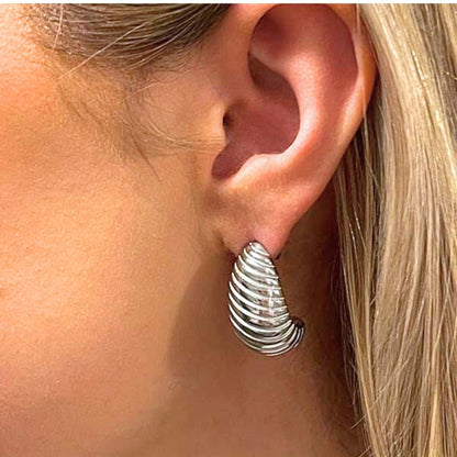 MEA NANI JEWELLERY Øredobber Sølv LINNE – chunky øredobber