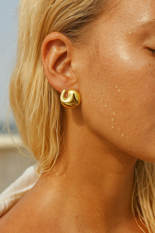 MEA NANI JEWELLERY Øredobber WHALE Øredobber – 14K gullbelagte, vanntette og hypoallergene øredobber til dame