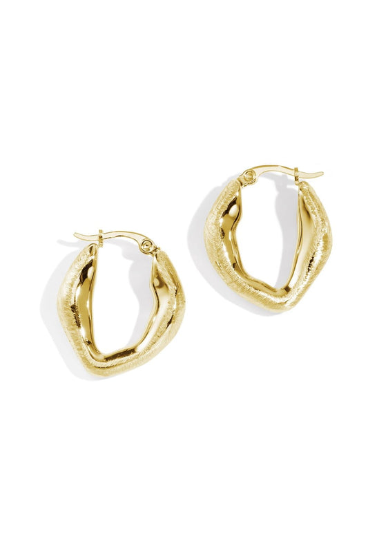 MEA NANI JEWELLERY Øreringer AURE HOOPS – 14K gullbelagt