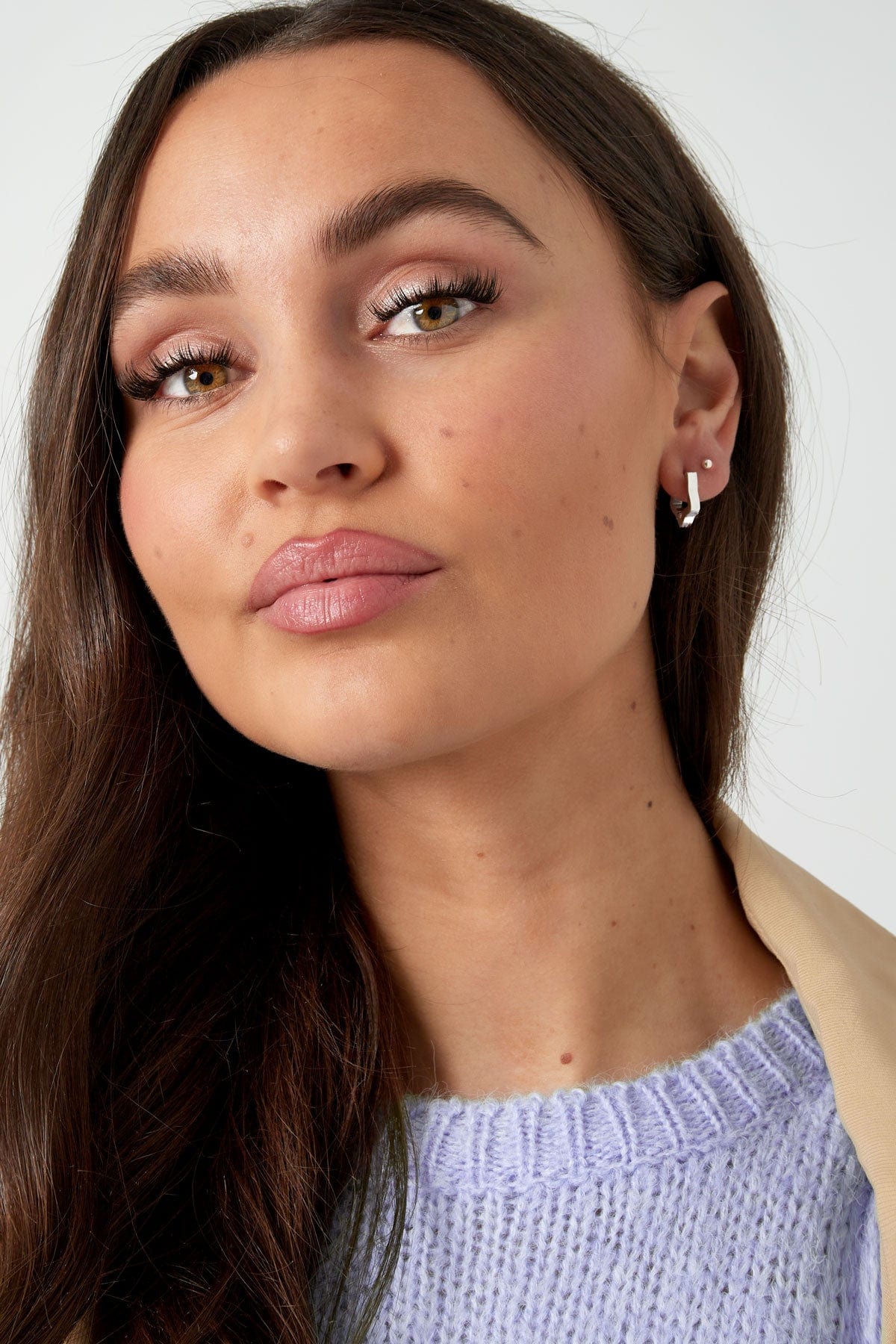 MEA NANI JEWELLERY Øreringer BASIC STAR HOOPS SØLV - SMALL