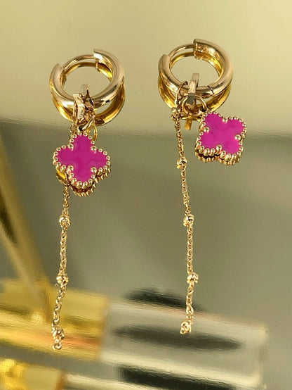 MEA NANI JEWELLERY Øreringer CELESTIAL BLOSSOM GULLBELAGTE ØRERINGER MED CHARMS (14K)