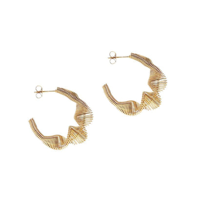 MEA NANI JEWELLERY Øreringer NORD WIRED STATEMENT HOOPS – 18K ekte gullbelagt