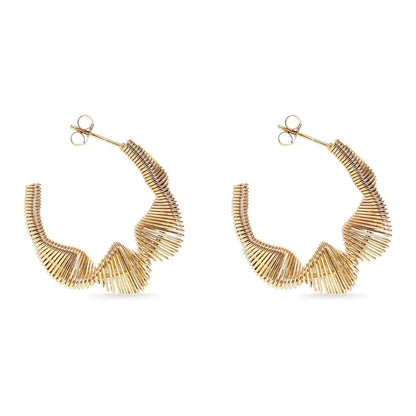 MEA NANI JEWELLERY Øreringer NORD WIRED STATEMENT HOOPS – 18K ekte gullbelagt