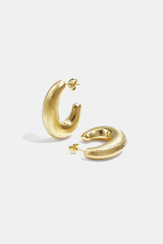 MEA NANI JEWELLERY Øreringer THEA CHUNKY HOOPS - 14K gullbelagt