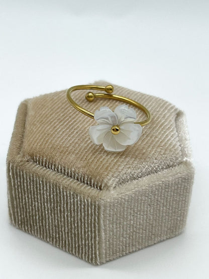 MEA NANI JEWELLERY Ring BLOM JUSTERBAR RING - GULLBELAGT 18K