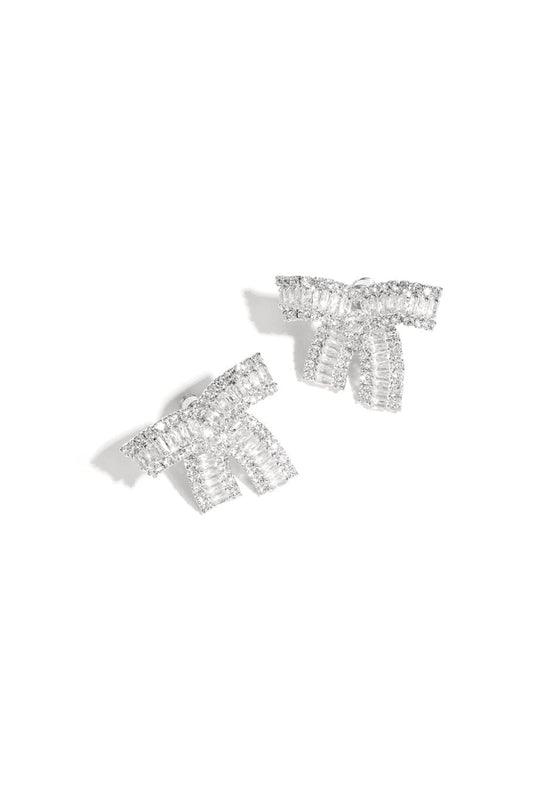 MEA NANI JEWELLERY Sløyfeøredobber 🎀 THE BOWIE EARRINGS – 14 K gullbelagte cubic zirconia øredobber