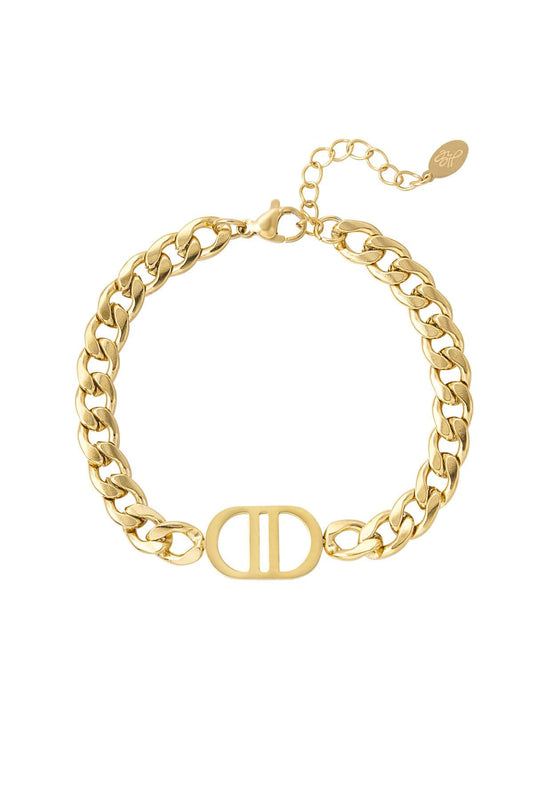 MEA NANI JEWELLERY SOHO BRACELET - GULLBELAGT ARMBÅND (14K)