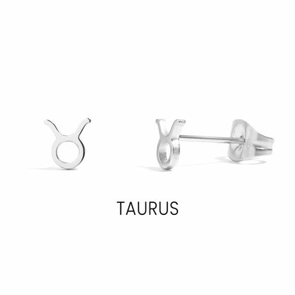 MEA NANI JEWELLERY Stjernetegn øredobber Tyren (Taurus) – 20. april til 20. mai / Gull ZODIAC SIGN STUDS – Personlige stjernetegn-øredobber i 18K gullbelagt stål
