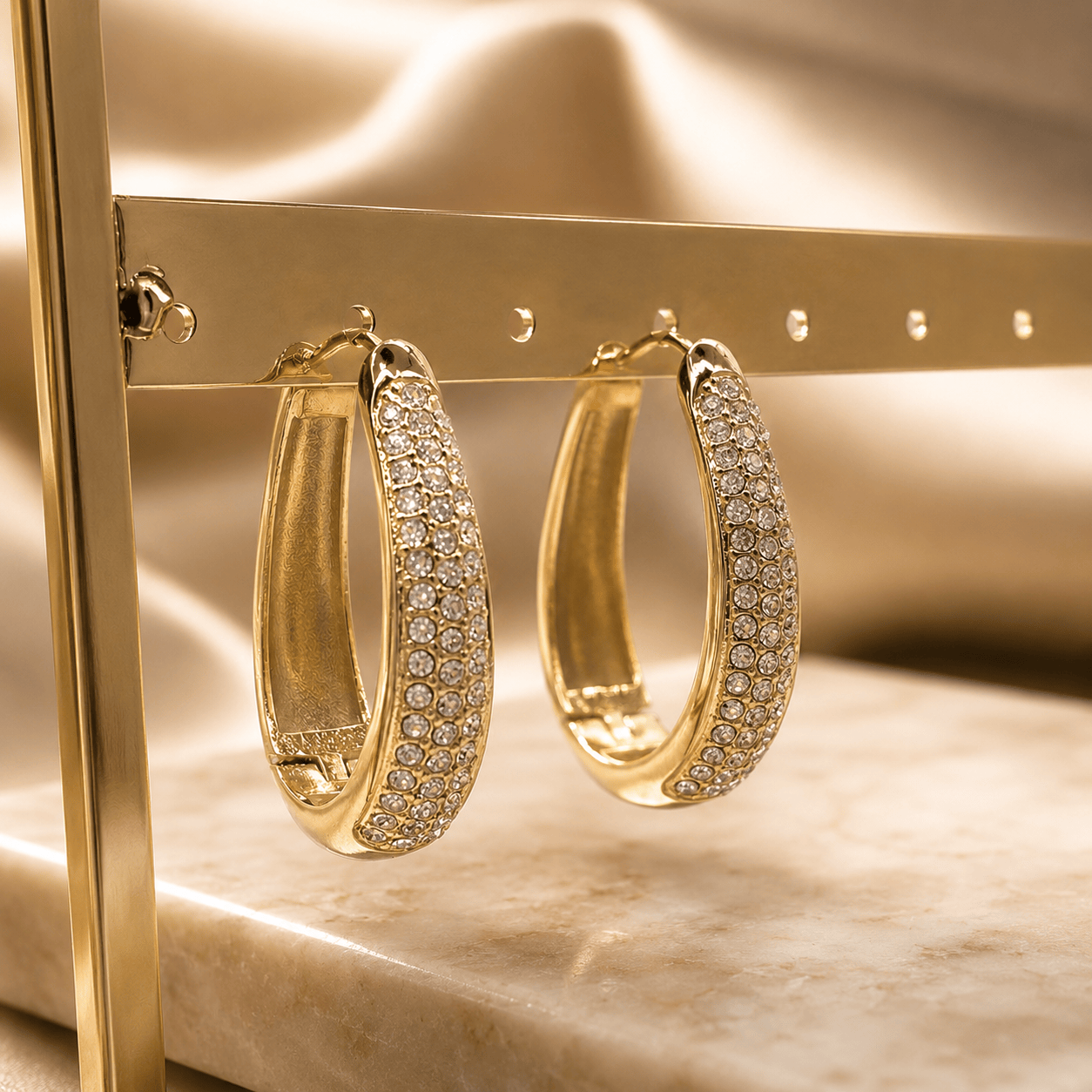MEA NANI JEWELLERY Store hoops Gull SOPHIA HOOPS – 14k gullbelagte øreringer
