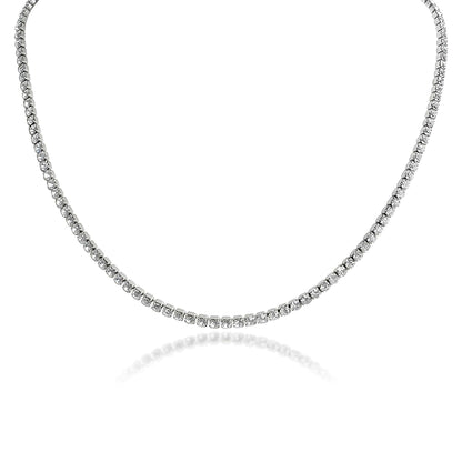 MEA NANI JEWELLERY Tennishalskjede ICE QUEEN TENNIS NECKLACE – tennis halskjede i sølvfarget kirurgisk stål
